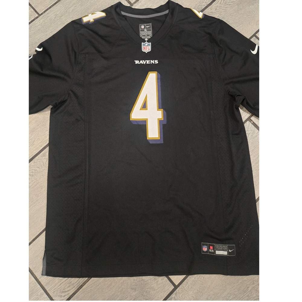 Nike Baltimore Ravens Zay Flowers 4 NFL Jersey Mens XL Black Game Day Football